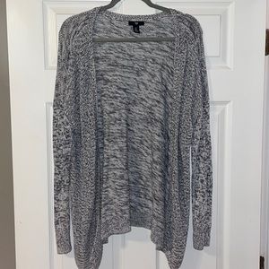 Navy and white cardigan